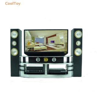 Cooltoy ชุดคอมโบโฮมเธียเตอร์ทีวี Hi-Fi 1:6 ขนาดเล็ก สําหรับตุ๊กตาบาร์บี้ 1 ชิ้น