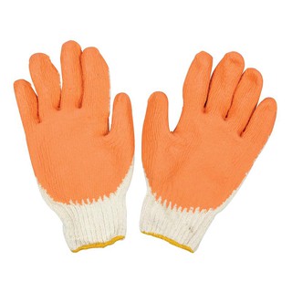 ถุงมือเคลือบยางธรรมชาติบาง ส้ม พารากอน Natural Rubber Coated Thin Gloves, Paragon Orange