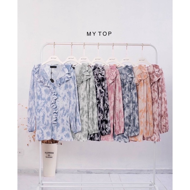 Sweet pls shirt เสื้อพลีท ระบายคอ