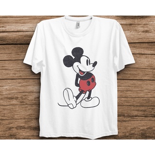 [S-5XL]เสื้อยืด พิมพ์ลาย Disney Mickey &amp; Friends Mickey Mouse สไตล์วินเทจ ของขวัญวันเกิด สําหรับผู้ใหญ่ และเด็กผู้ชาย แล