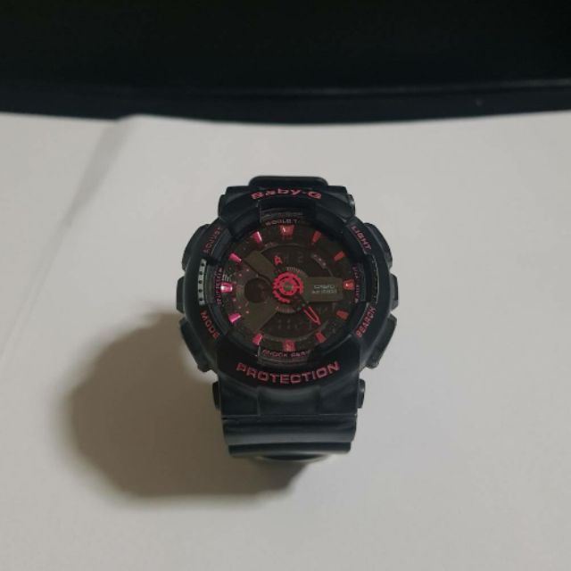 Casio Women's watch นาฬิกาข้อมือผู้หญิงคาซิโอ  BABY-G รุ่น BA-130-1A4DR สีดำ-ชมพู black and pink watch  มือสอง สภาพดี