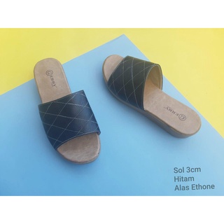 【SSร้านแฟชั่น】รองเท้าแตะหนังวัวแท้ SLOP WEDGES ETHONAใหม่