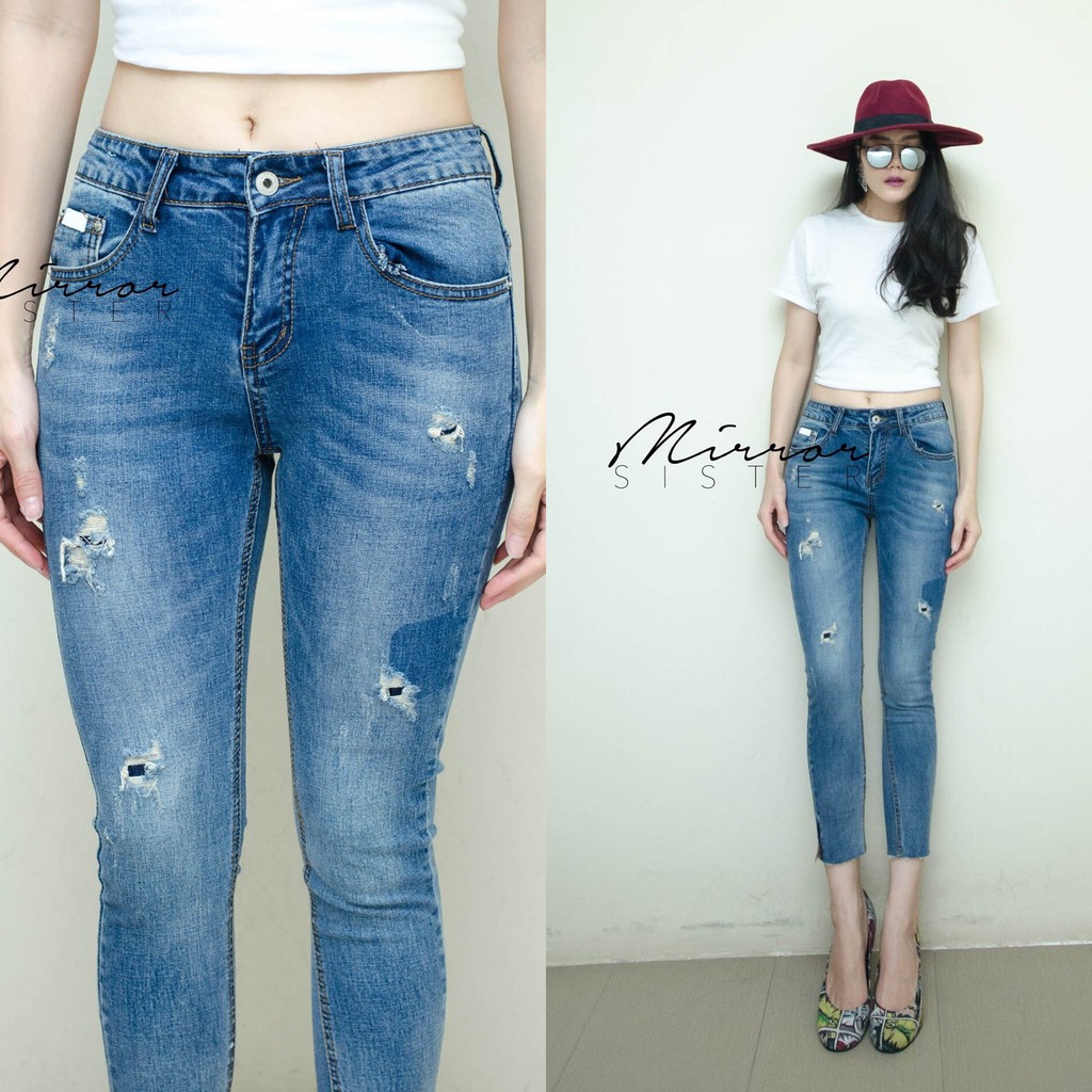 JuJu ConTRasT JEANS SKinny & BELT