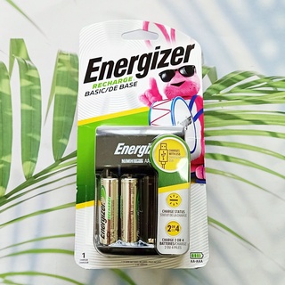 เครื่องชาร์จถ่าน พร้อมถ่านชาร์จ AA 2 ก้อน Recharge Basic Charger with 2 AA NiMH Rechargeable Batteries (Energizer®)