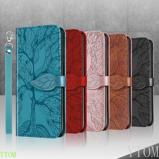Ytom ใหม่ เคสโทรศัพท์มือถือหนัง ฝาพับ ลายต้นไม้ 3D สําหรับ Huawei P Smart P20 Lite 2018 P30 Pro Y6 Y7 Y9 Prime 2019 Honor 10 Lite 8A 8C 2022
