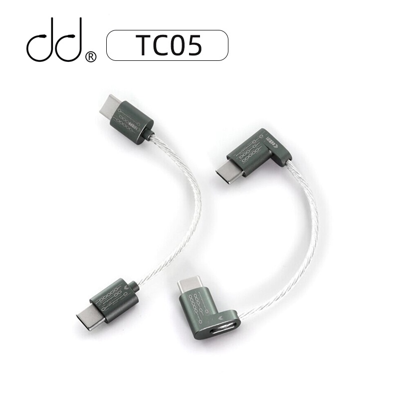 Dd ddHiFi TC05 TypeC เป็น Type C อัพเกรดสายเคเบิลข้อมูลเชื่อมต่อ USB-C ถอดรหัส / เครื่องเล่นเพลง พร้