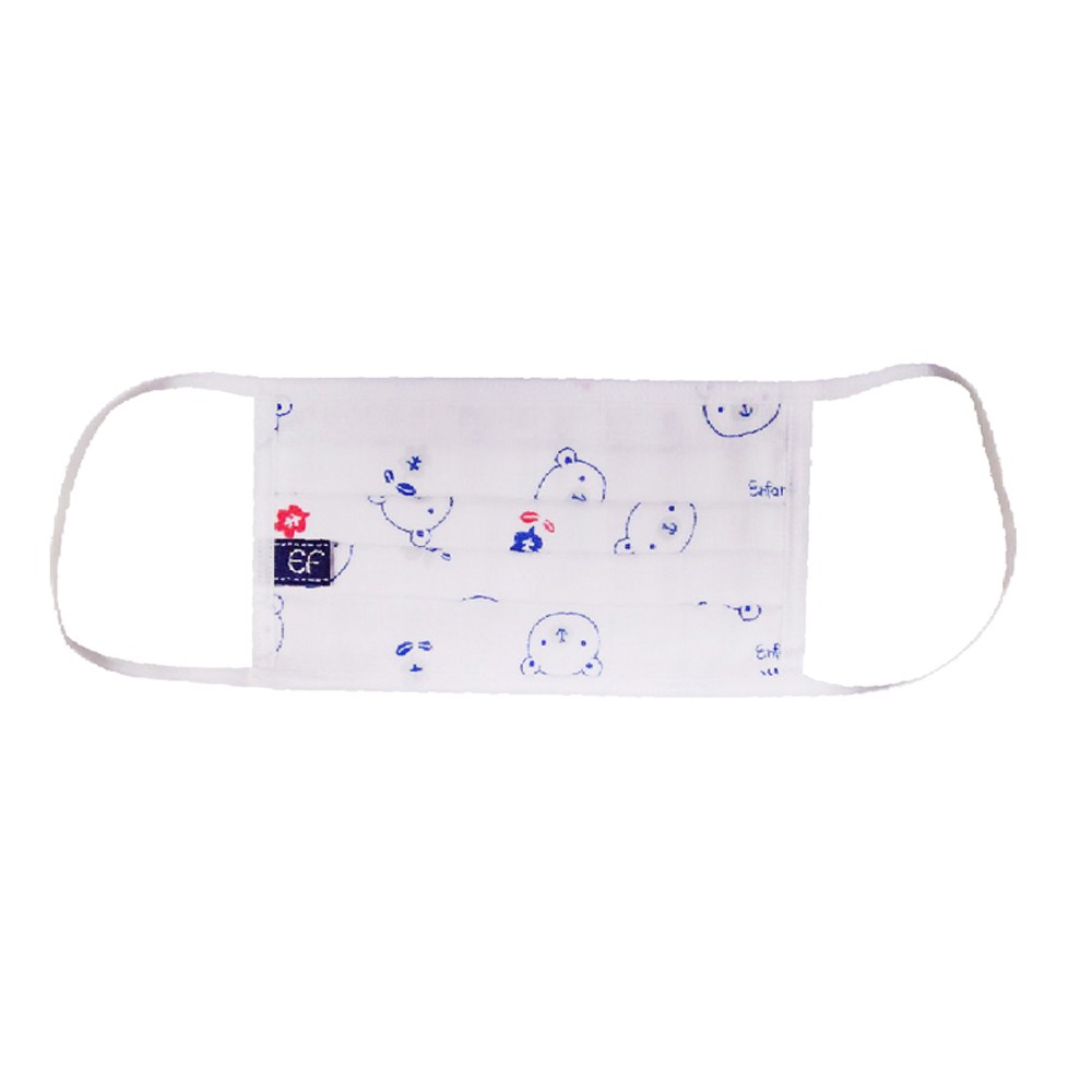 ENFANTหน้ากากผ้ากันฝุ่น พิมพ์ลาย (3 ชิ้น/แพค) ผ้าปิดจมูก ป้องกันฝุ่น ป้องกันเชื้อโรค ผลิตจากผ้าแบมบู (COTTON) SIZE M