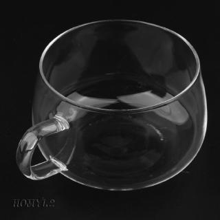 [HOMYL2] Heat Resistant Double Wall Layer Clear Glass Tea Coffee Cups Mug Handmade