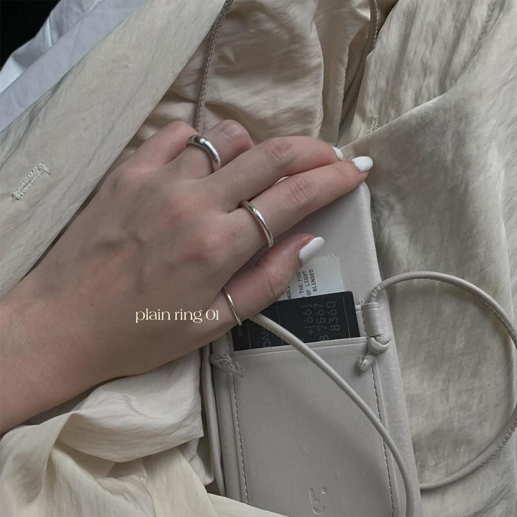 plain ring 01 แหวนเงินแท้
