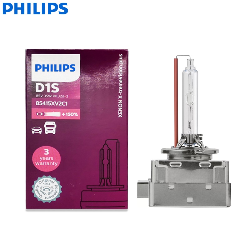Philips X-treme Vision Plus D1S XV2 4800K +150% Bright White Xenon Bulb ...
