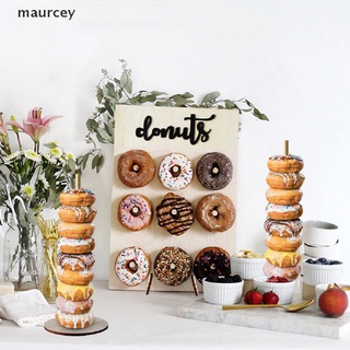 maurcey Wooden Donuts Wall Display Stand Holder - Candy Sweets Doughnut Rack for Party MC