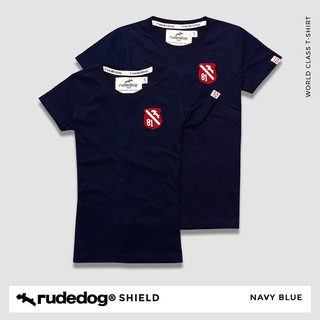 Rudedog เสื้อคอกลม ชาย หญิง  รุ่น shield สีกรม