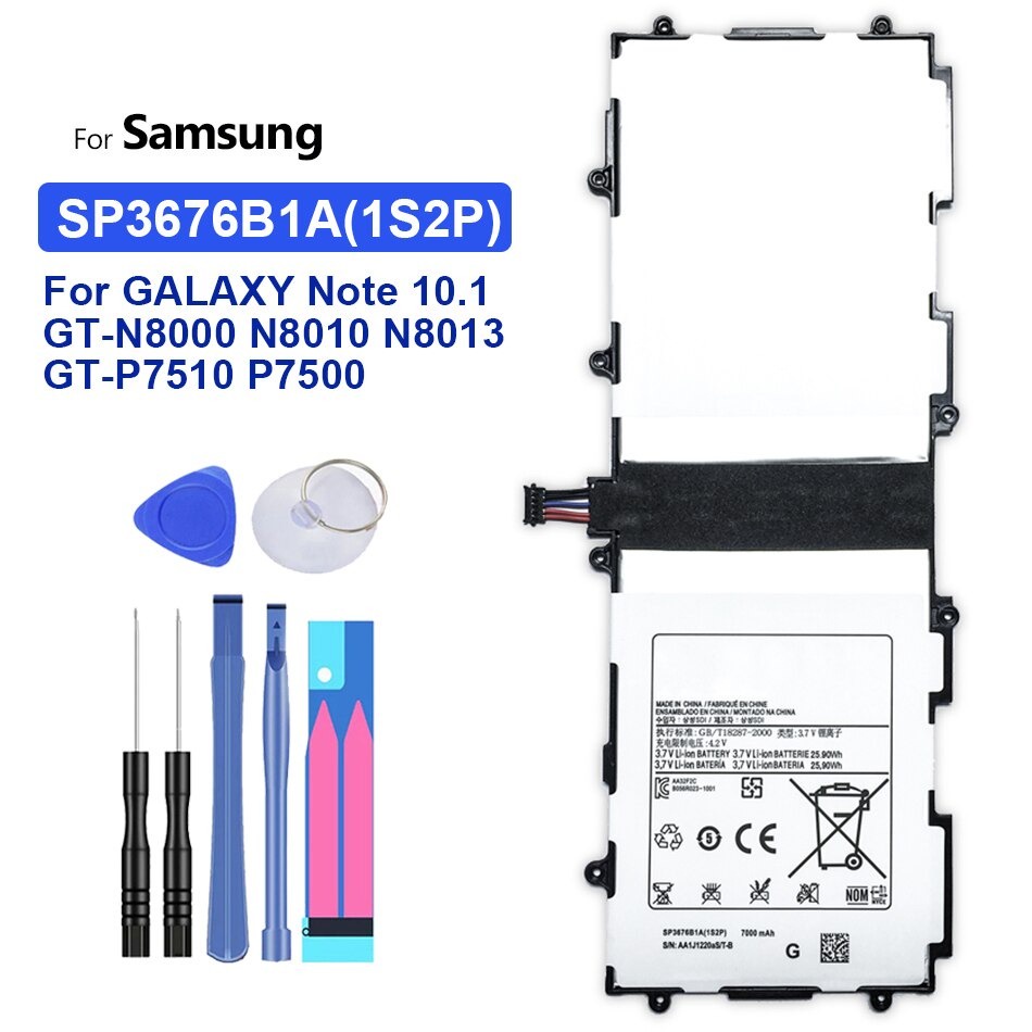 แบตเตอรี่ แท้ Samsung Galaxy Tab Note 10.1 N8000 P7500 N8010 N8020 N8013 P7510 P5100 P5110 SP3676B1A