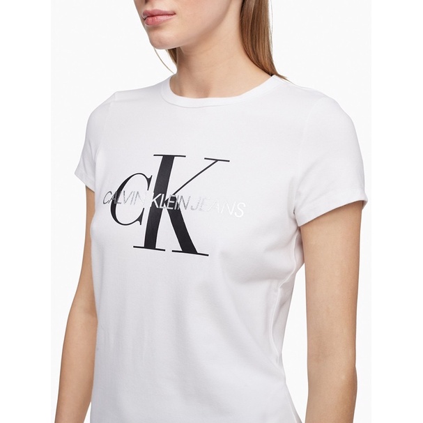 พร้อมส่งในไทย📦Calvin Klein Men Multi Monogram Logo Crewneck T-Shirt