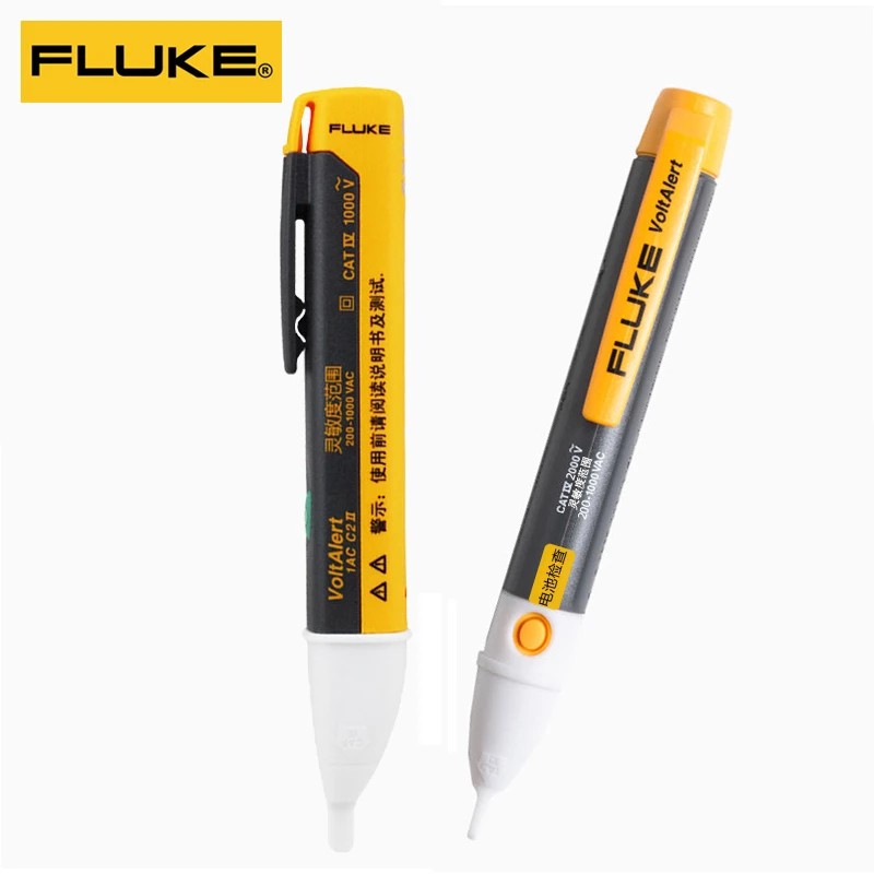 Fluke 1AC-C2 II/2AC-C2/2AC เครื่องทดสอบแรงดันไฟฟ้าแบบไม่สัมผัสเครื่องตรวจจับแรงดันไฟฟ้าเครื่องทดสอบ 