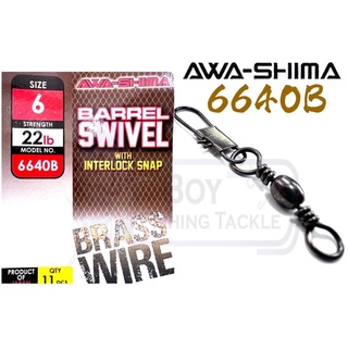 Awashima BARREL SWIVEL พร้อมสแน็ปอินเตอร์ลอยด์ 6640B