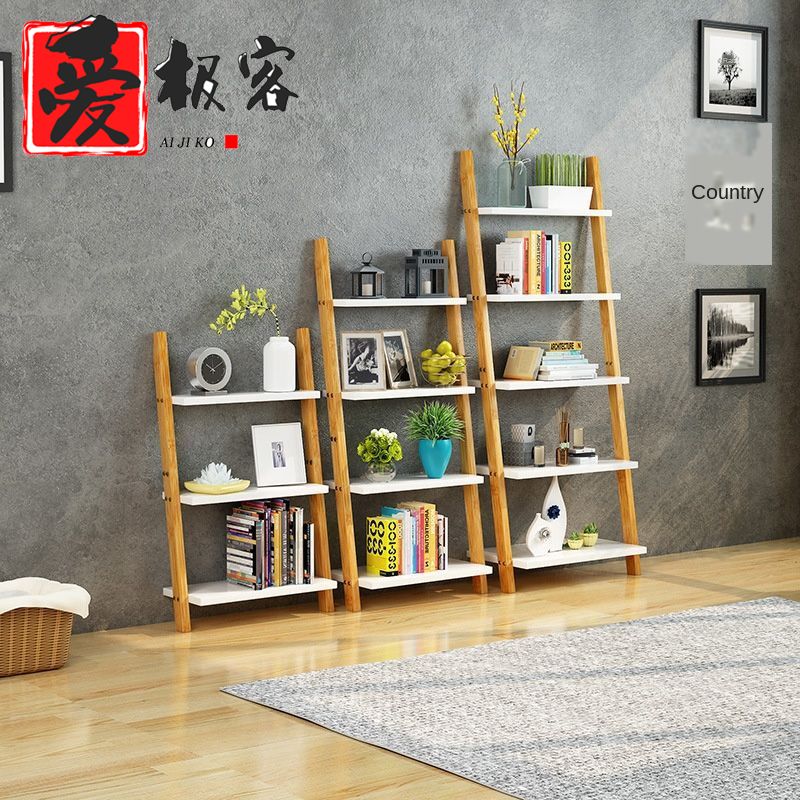 Aijiko Bamboo Flower Rack Floor Wall Corner Multi Layer Shelf Living Room Ladder Solid Wood Bookshelf Bookcase 1xx Z67i Shopee Thailand