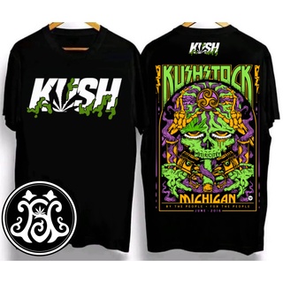 ใหม่ KUSH เสื้อยืดลําลอง แขนสั้น คอกลม พิมพ์ลายซอมบี้ KUSH ทรงหลวม คุณภาพสูง สีดํา แฟชั่นสําหรับผู้ชาย และผู้หญิง