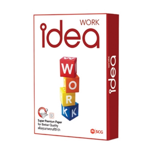 กระดาษถ่ายเอกสาร A4 80แกรม IDEA WORK