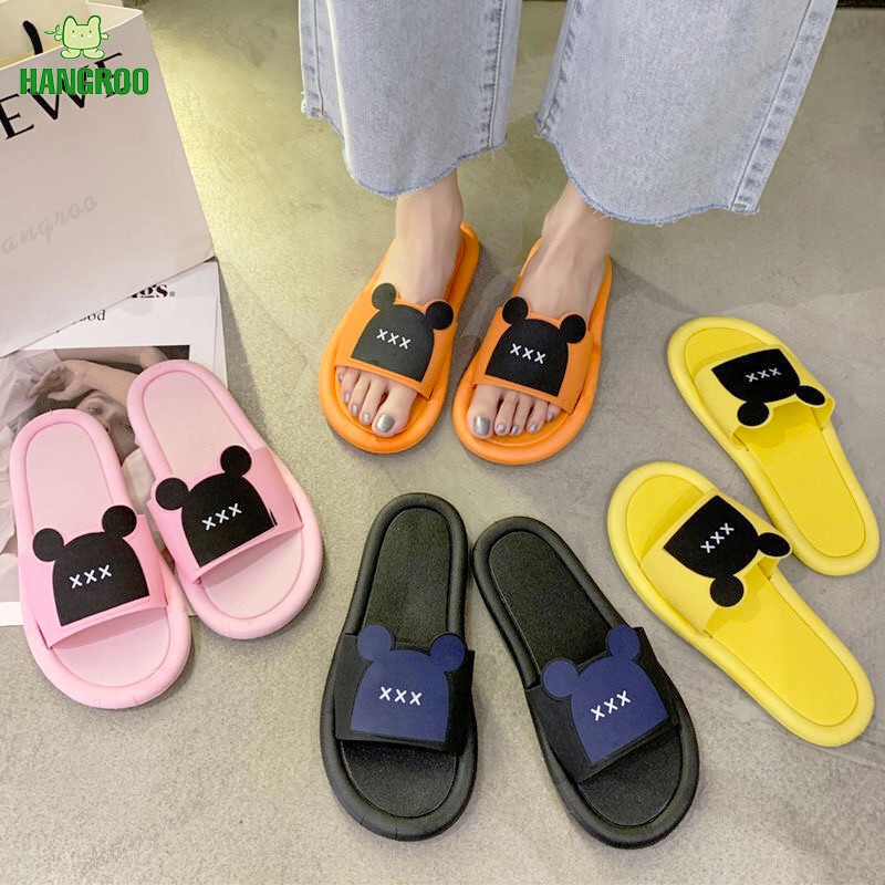 HANGROO SHOES 028 รองเท้าแตะ รองเท้าแตะแบบสวม นุ่มสบายเท้า มี4สีให้เลือก