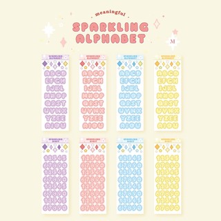 [set] Meaningful Sparkling Alphabet &amp; digit sticker | สติกเกอร์ตัวอักษร