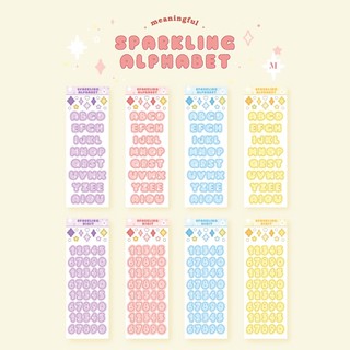 [set] Meaningful Sparkling Alphabet &amp; digit sticker | สติกเกอร์ตัวอักษร