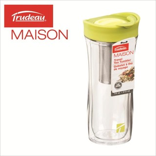 TRUDEAU MAISON TEA - RIFFIC II TEA TUMBLER CLEAR 14OZ กระบอกน้ำชงชา พร้อมที่กรอง 14 ออนซ์ ออกแบบโดย Trudeau MAISON