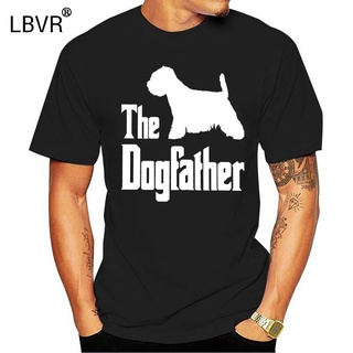 เสื้อยืด ผ้าฝ้าย พิมพ์ลาย The Dogfather West Highland Terrier Dog สีขาว สําหรับผู้ชายS-5XL