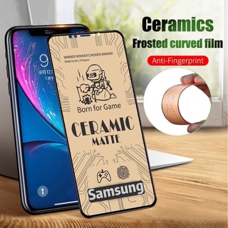 ฟิล์มกระจกนิรภัย เซรามิค แบบนิ่ม ผิวด้าน ป้องกันลายนิ้วมือ สําหรับ Samsung Galaxy A21s A20s A50s A70s A30s A20e A10e A10s