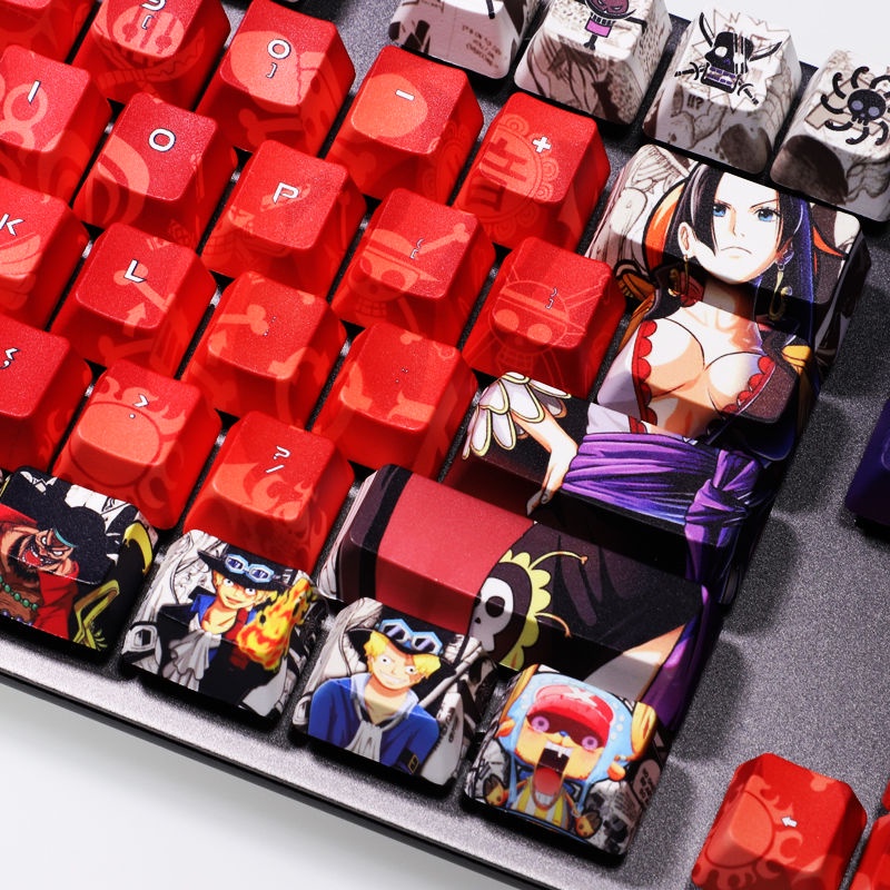 108 คีย์ One Piece Theme keycap Luffy Empress อะนิเมะ keycap PBT สูญญากาศระเหิด Dye คีย์บอร์ด keycap