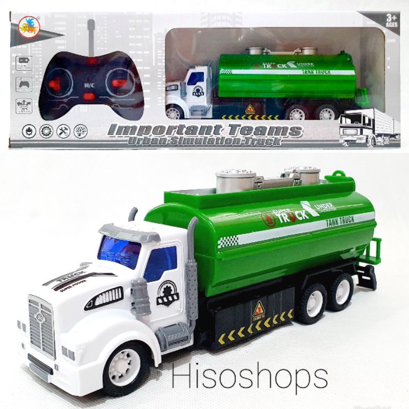lmportant Teams Urban Simulation Truck รถบรรทุกบังคับ เสมือนจริง Super Heavy Indusry สีเขียว
