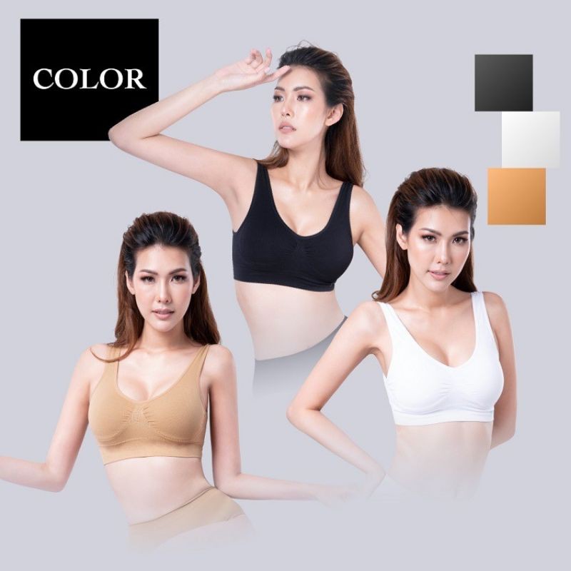 [1แถม1] GENIE BRA ANTIBAC CLASSIC (ขาว,ดำ,เนื้อ)  size L