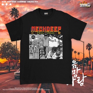 เสื้อยืดผ้าฝ้ายพิมพ์ลายขายดีเสื้อยืด พิมพ์ลาย DEEP THE PEACE AND Theanic VOL II BAND สําหรับ UNISEX GILDAN NECK DEEP