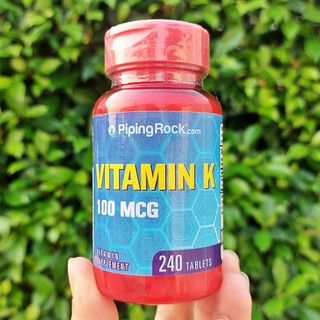 80% OFF Sale!! EXP. 07/2023 วิตามินเค Vitamin K 100 mcg 240 Tablets (Piping Rock®)