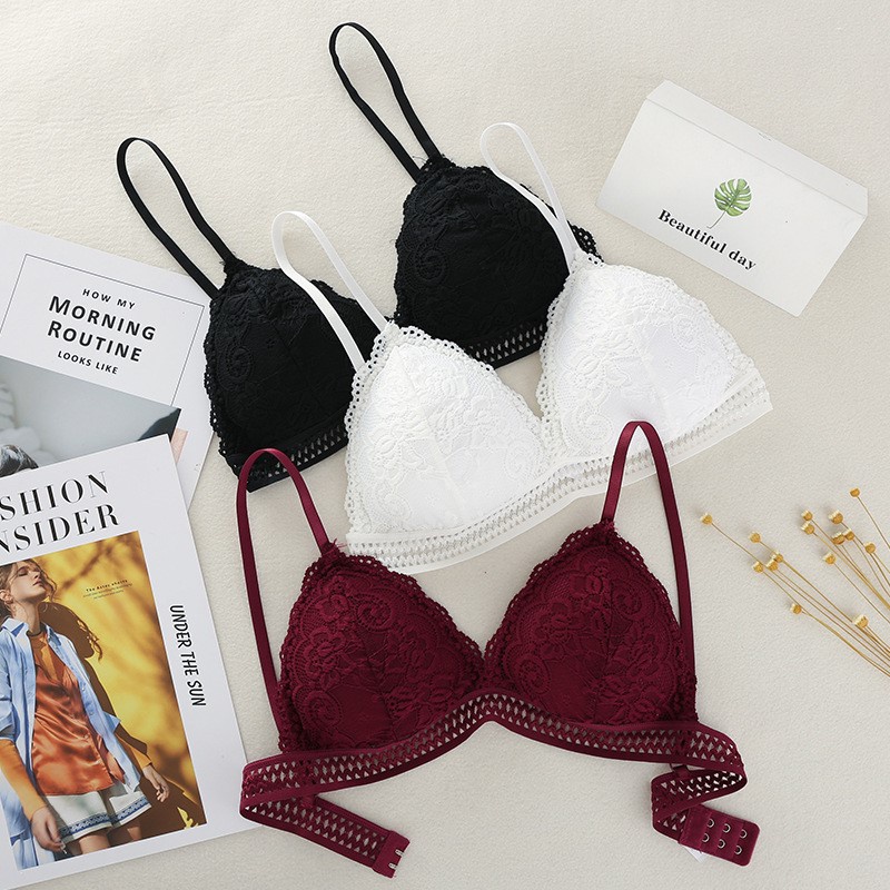 สินค้าพร้อมส่างจากไทยLoveIs Bra (N206) บราสายเดี่ยว บราลูกไม้ ปรับสายได้ ไม่มีโครง หลังตะขอ ฟรีไซส์