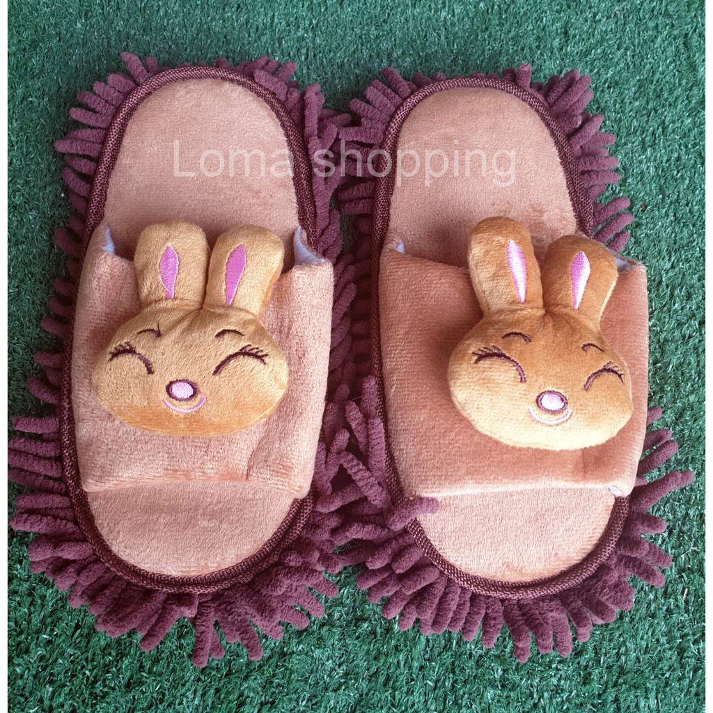🔥พร้อมส่ง🔥รองเท้าถูพื้น ปัดฝุ่น ใส่ในบ้าน รองเท้าถูพื้นสำหรับทำความสะอาดพื้น #0005-