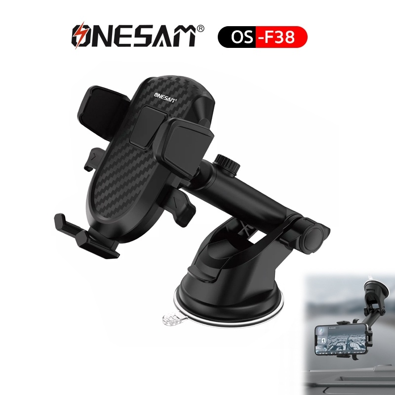 ONESAM ที่วางมือถือ ที่ยึดมือถือในรถยนต์  รุ่น OS-F38  Car Holder แบบติดกระจกและคอนโซลหน้ารถ ปรับหมุ