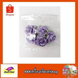 กุหลาบบาน 1*5 ดอก แพคถุง สีม่วง