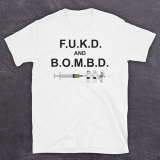 เสื้อยืดผ้าฝ้าย เสื้อยืด พิมพ์ลาย FUKD And BOMBD Chris Morris TV สําหรับผู้ชาย