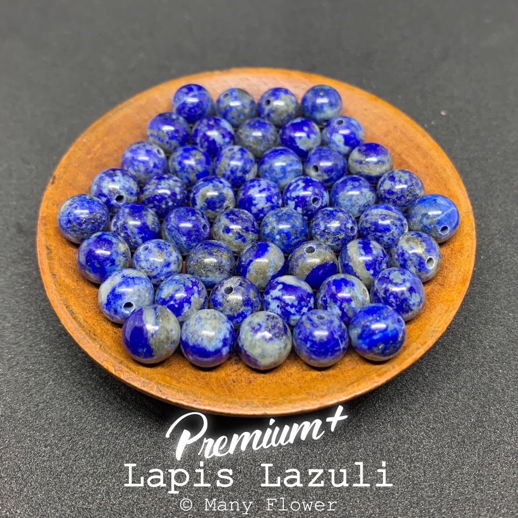 หินนำโชค หินนำโชคพรีเมี่ยม ลาพิส ลาซูลี(Lapis Lazuli) ขนาด 8mm 5-10 เม็ด