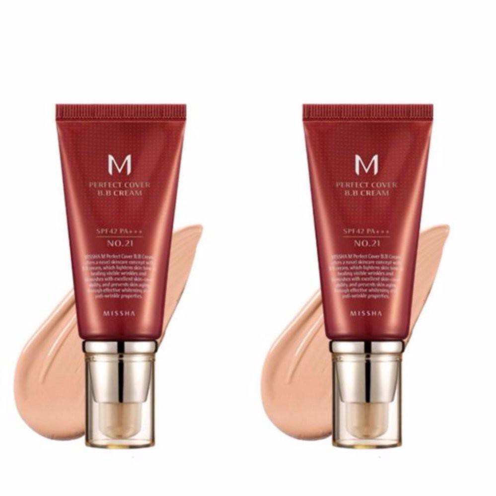 Missha Perfect Cover B.B Cream SPF42/ PA+++ #21 (50ml) (2pcs) มิชช่า บีบีป้องกันแสงแดด #21