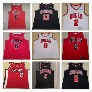 เสื้อกีฬาบาสเก็ตบอล ปักลาย Chicago Bulls Jersey Lonzo Ball Caruso DeRozan 2021