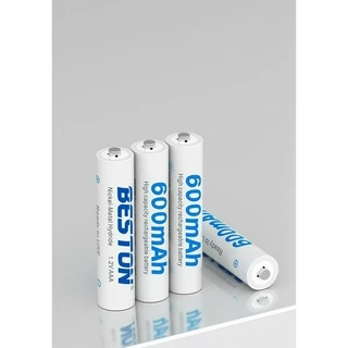 ถ่านชาร์จ AAA BESTON 600mAh 1.2V Ni-MH จำนวน 4 ก้อน ฟรีกล่องใส่ถ่าน คุณภาพสูง ราคาถูก