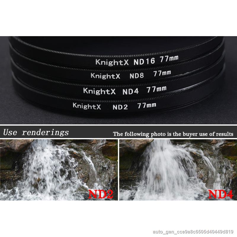 KnightX ND FILTER ND4 ND8 ND16 For canon nikon d80 700d light d5100 60d