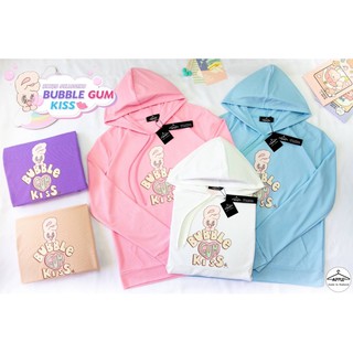 เสื้อแขนยาวฮู้ด จิงโจ้ ลาย กระต่าย BUBBLE GUM KISS🐰🐰 น่ารักมาก