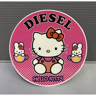 สติกเกอร์ติดฝาถังรถยนต์ kitty #DIESEL/1 ชิ้น