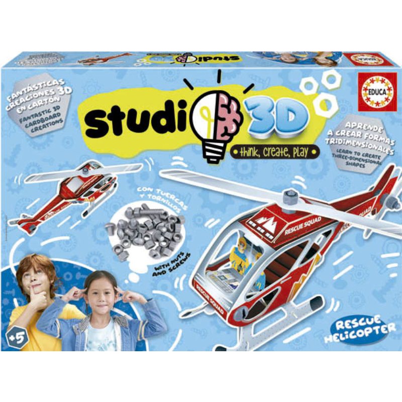 Educa - Rescue Helicopter Studio 3D (3มิติ) Made in Spain  จิ๊กซอว์พร้อมส่ง