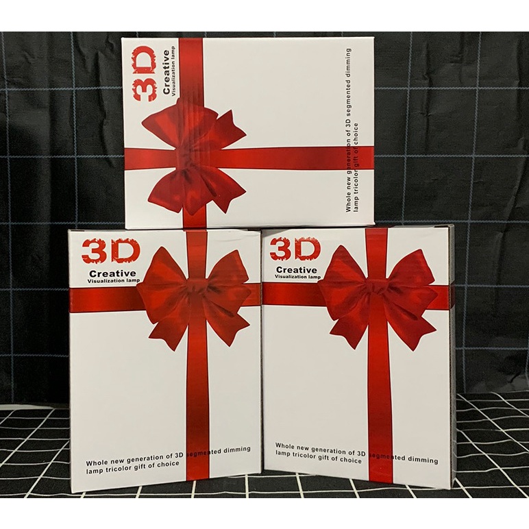 โคมไฟตั้งโต๊ะ3D ไฟLED 3สี โคมไฟ อะคริลิค ตกแต่งห้องนอน กล่องของขวัญ ของขวัญวันเกิด ปีใหม่ - รูปที่ 2