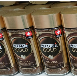 เนสกาแฟโกลด์เดอ ลุค  NESCAFE GOLD DE LUXE สวิตเซอร์แลนด์ 🇨🇭 ขวดแก้ว 200 กรัม พร้อมส่ง