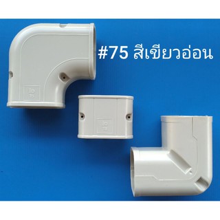 ข้อต่อรางครอบท่อแอร์ขนาด#75สีเขียวอ่อน